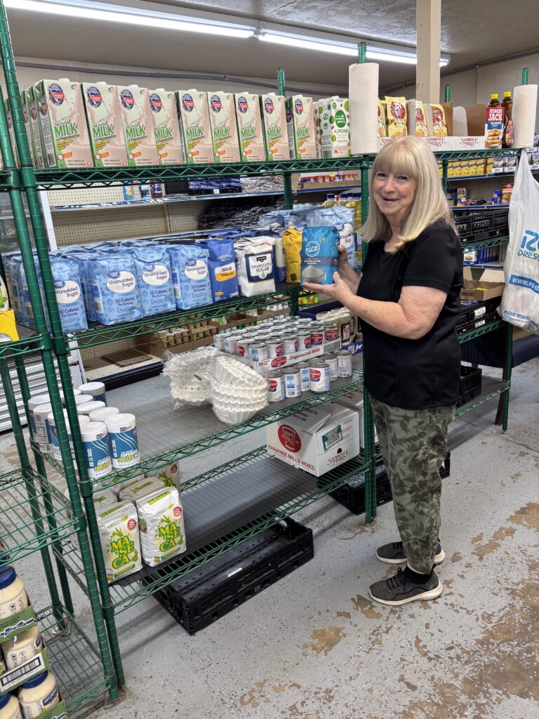 stocking shelves